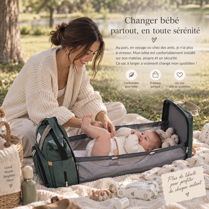 Sac à langer 3-en-1 avec lit intégré