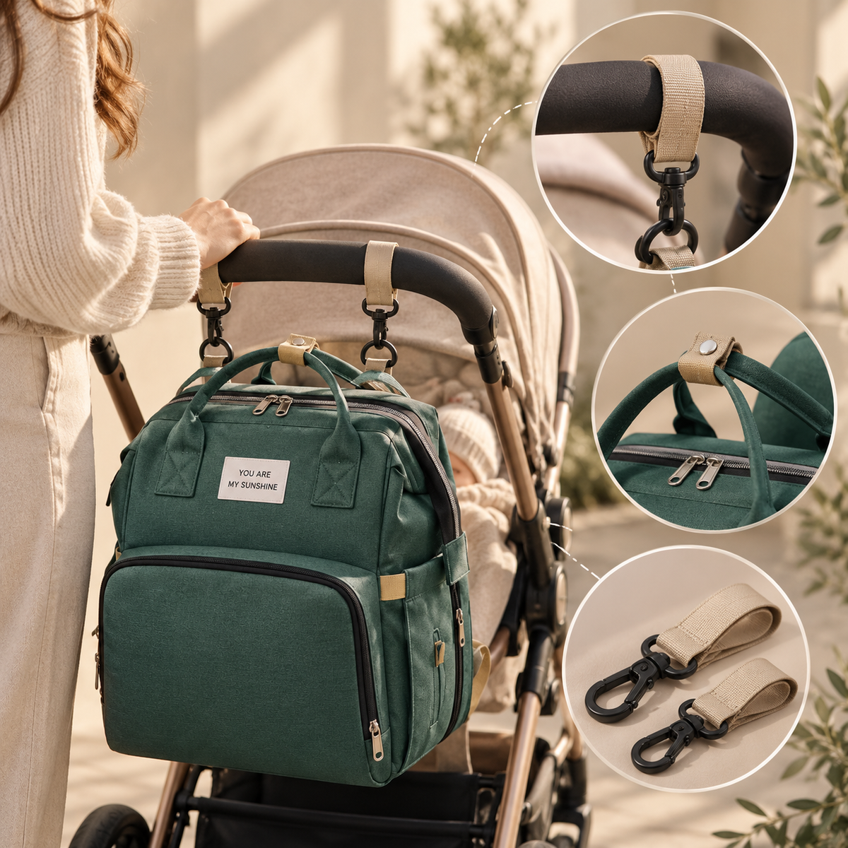 Sac à langer 3-en-1 avec lit intégré
