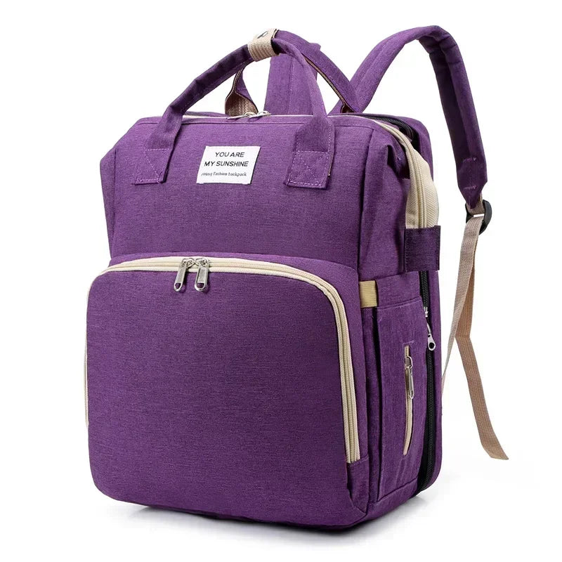 Sac à langer multifonction 3-en-1 avec lit pliable intégré