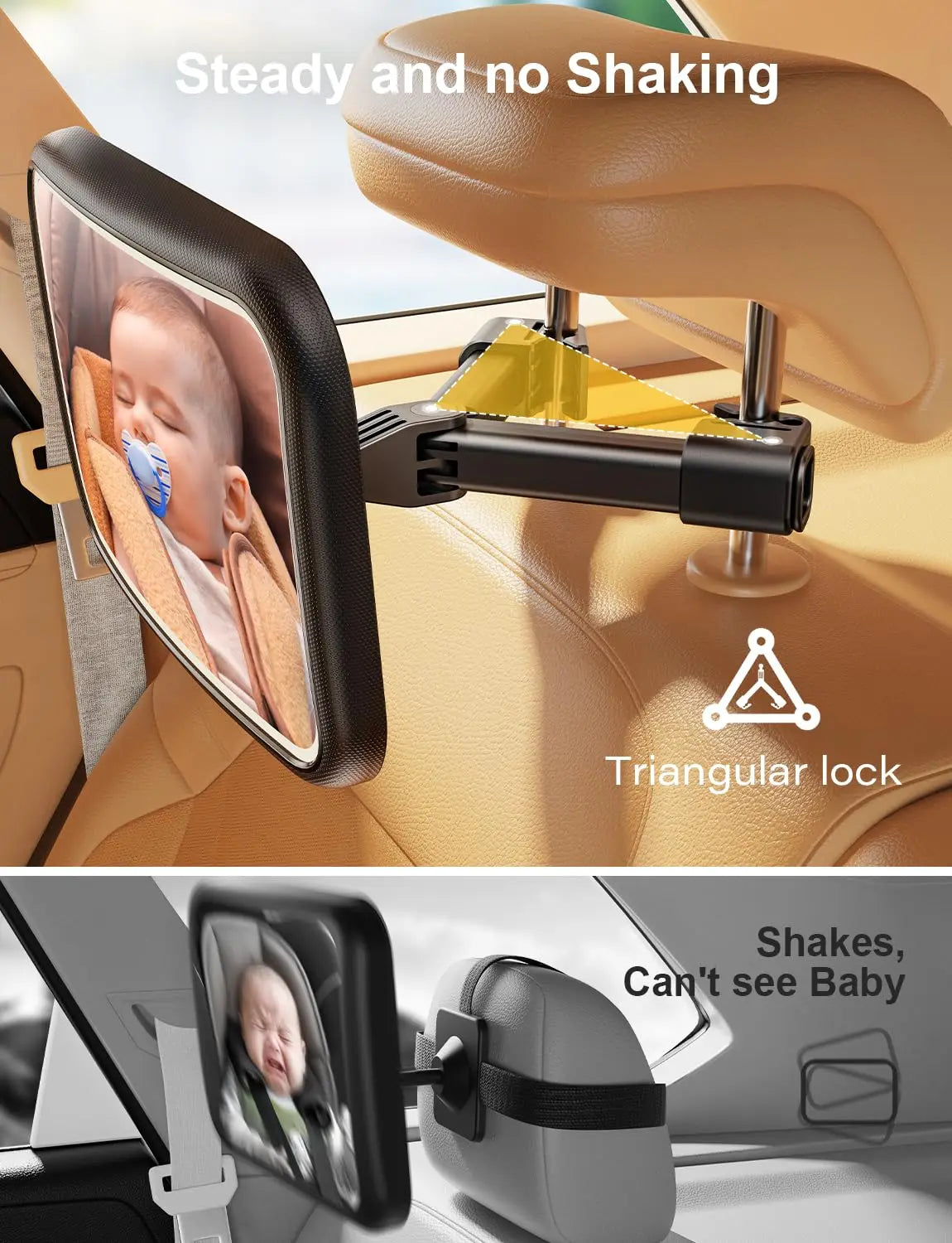 Miroir de surveillance led pour bébé / Gardez toujours un oeil sur votre enfant