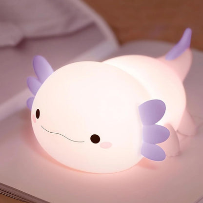 Veilleuse Axolotl en silicone rechargeable BabySteria
