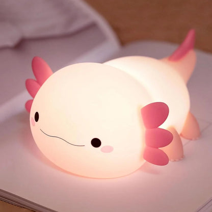 Veilleuse Axolotl en silicone rechargeable BabySteria