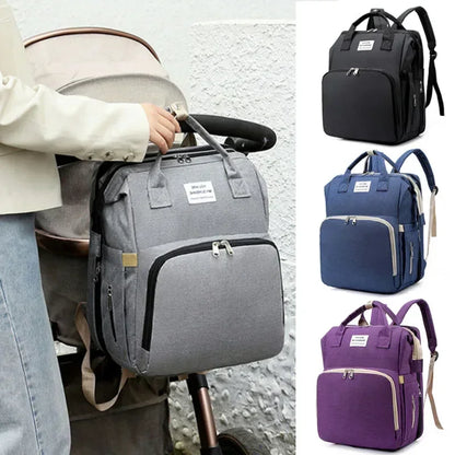 Sac à langer multifonction 3-en-1 avec lit pliable intégré