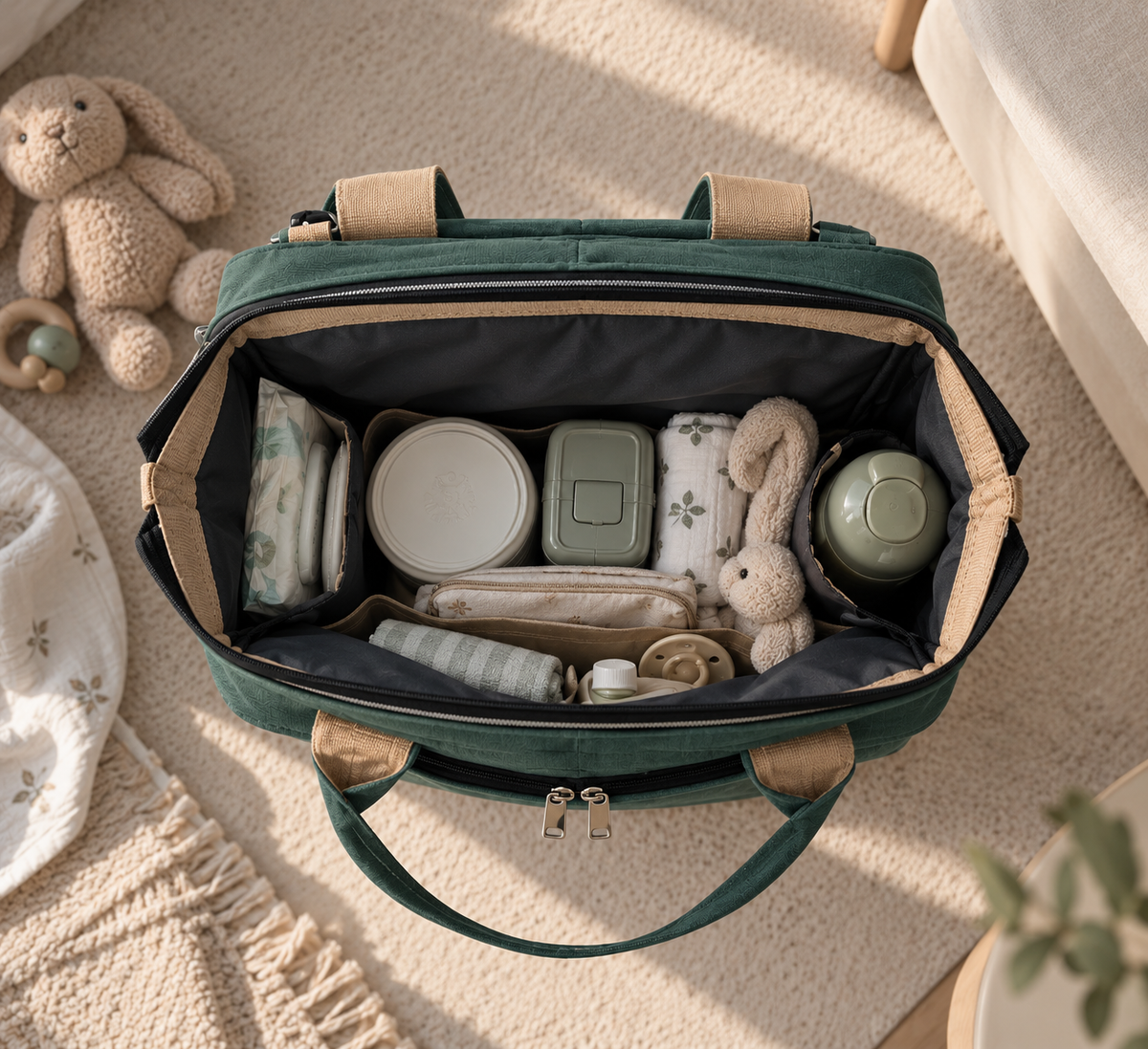 Sac à langer 3-en-1 avec lit intégré
